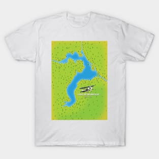Lake Pend Idaho map T-Shirt